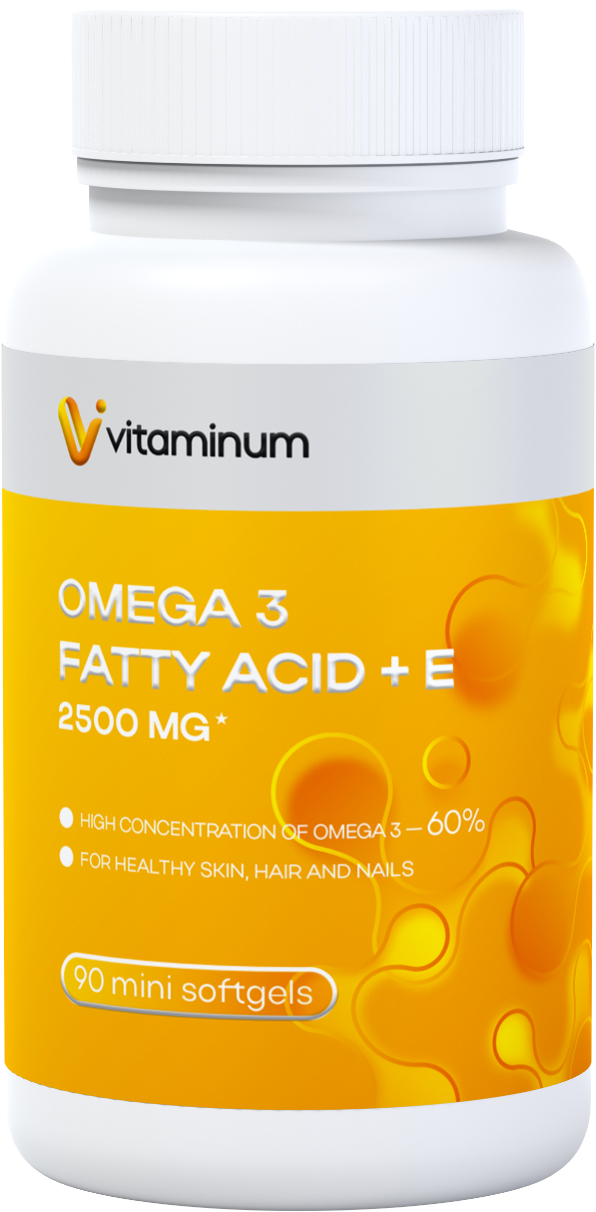  Vitaminum ОМЕГА 3 60% + витамин Е (2500 MG*) 90 капсул 700 мг  в Петрозаводске