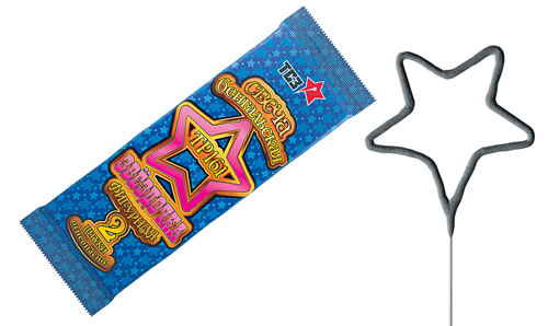  Бенгальские свечи фигурные 2 шт "Звездочка"  в Петрозаводске